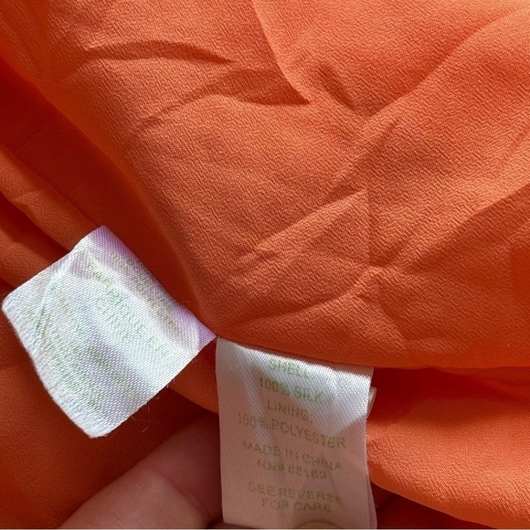 Lilly Pulitzer silk seaesta orange and hot pink dress - Picture 6 of 6
